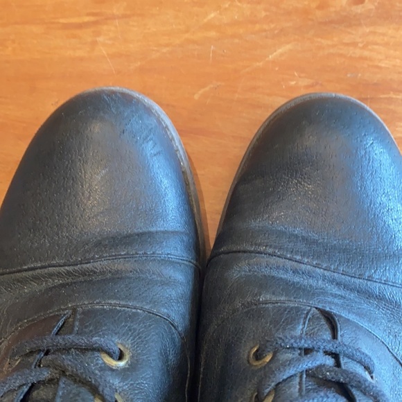 Steve Madden Stinger Fold Over Ankle Black Leather Boots - Picture 16 of 16